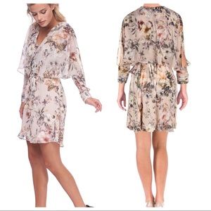 ABS Collection floral long sleeve wrap dress 4